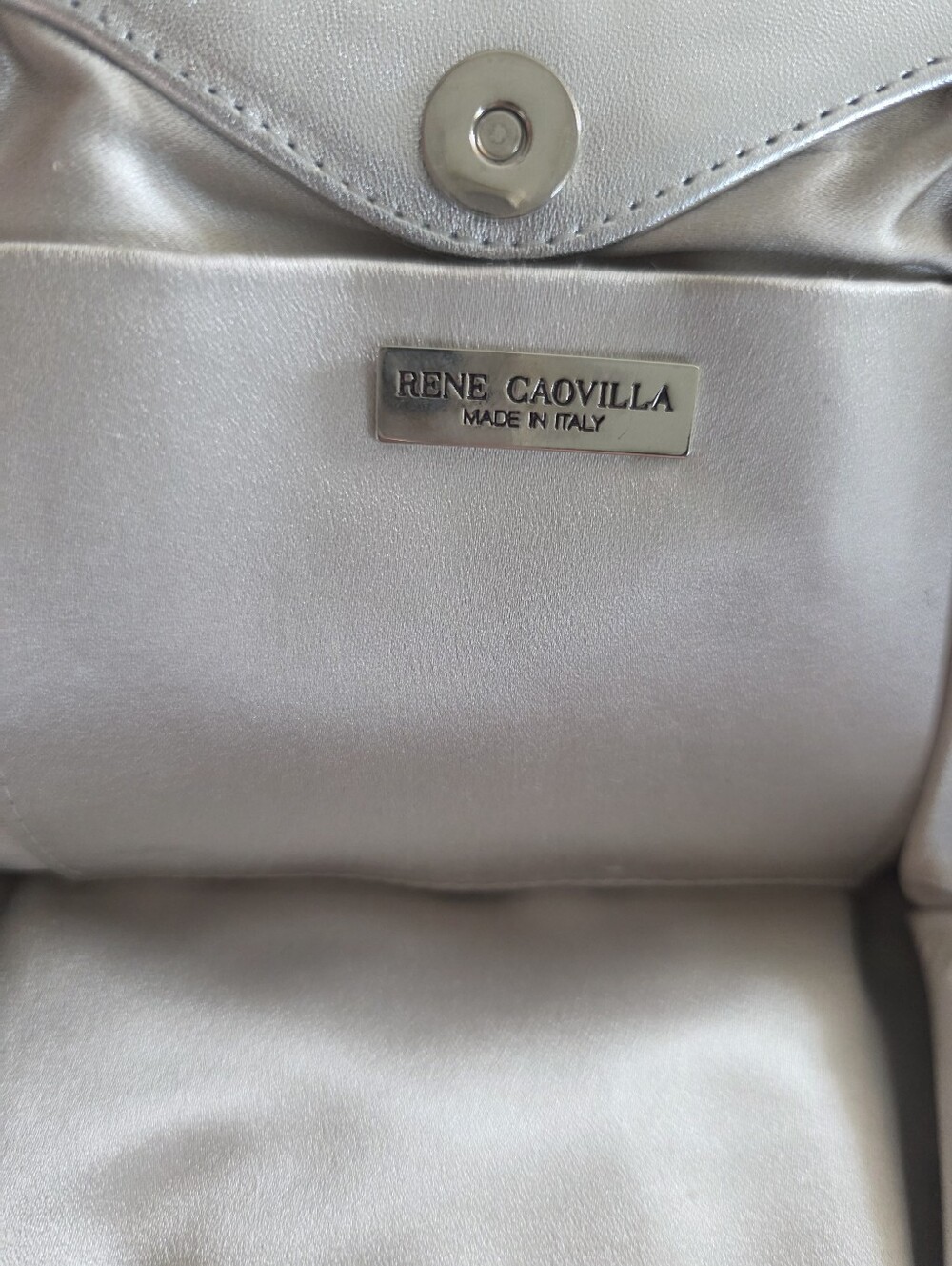 René Caovilla Silver Crystal Fringe Jeweled Evening Bag - Picture 12 of 14
